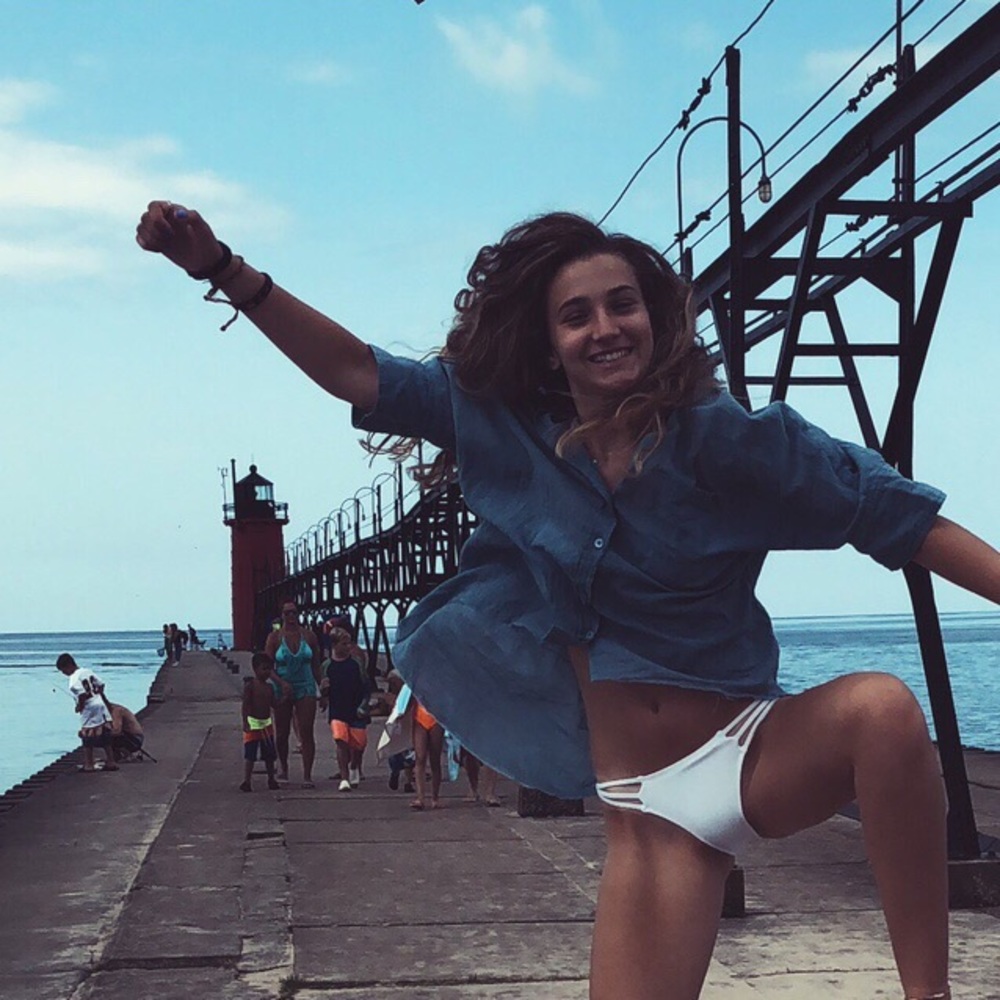 Free People oversized button down